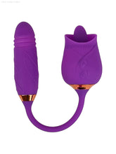 "Licking" Rose Vibrator with Thrusting Tail | Sexual Desires-French Quarter Lingerie